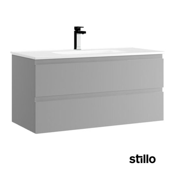Mueble baño Stillo Milano 100cm gris mate
