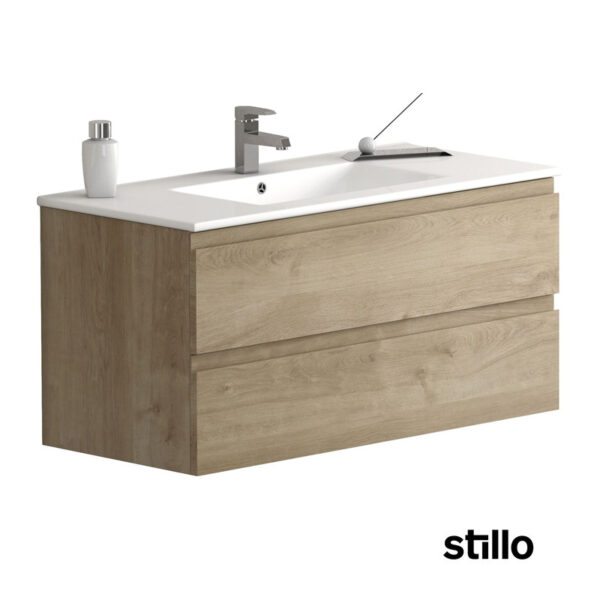 Mueble baño Stillo Milano 100cm roble natural