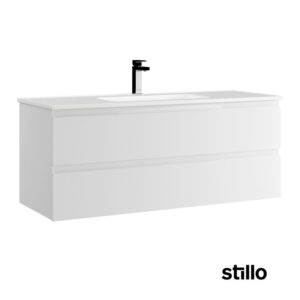 Mueble baño Stillo Milano 120cm blanco brillo